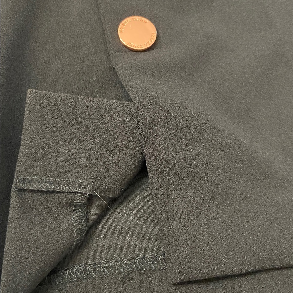 Ivanka Trump Black Pencil Skirt with Rose Gold Button Detail, Size 2 - Picture 4 of 5
